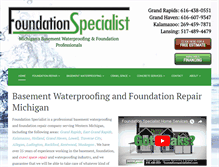 Tablet Screenshot of foundationspecialistmi.com